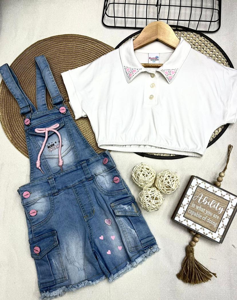 Conjunto braga blusa cuello