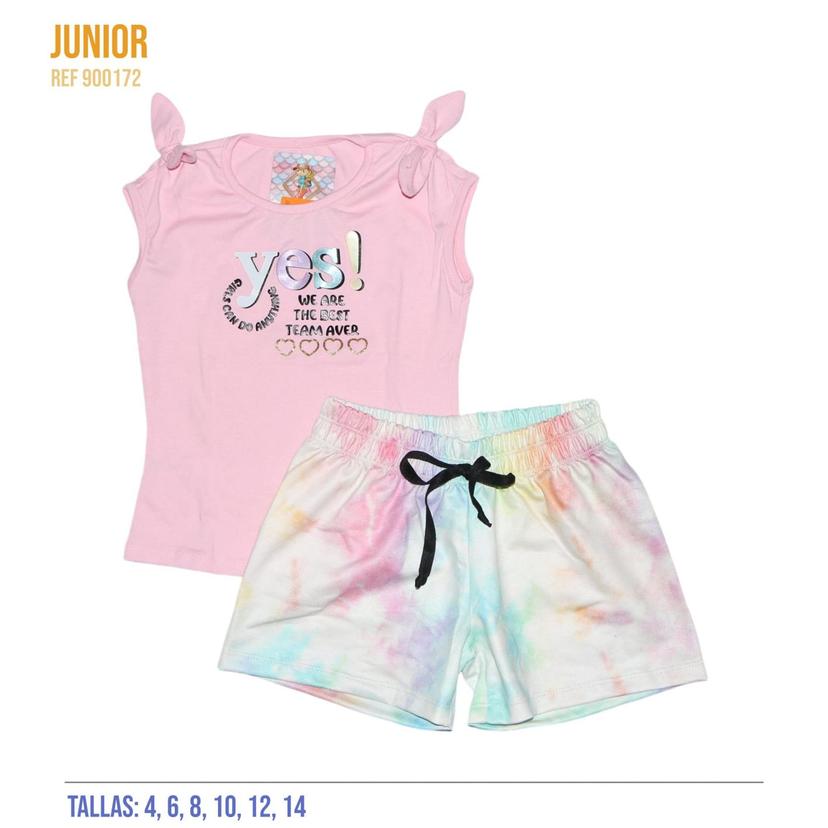 Conjunto short de nia