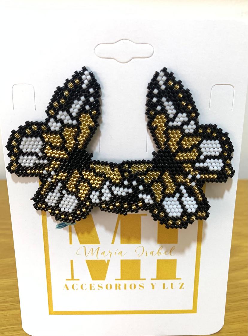 Aretes mariposas negras