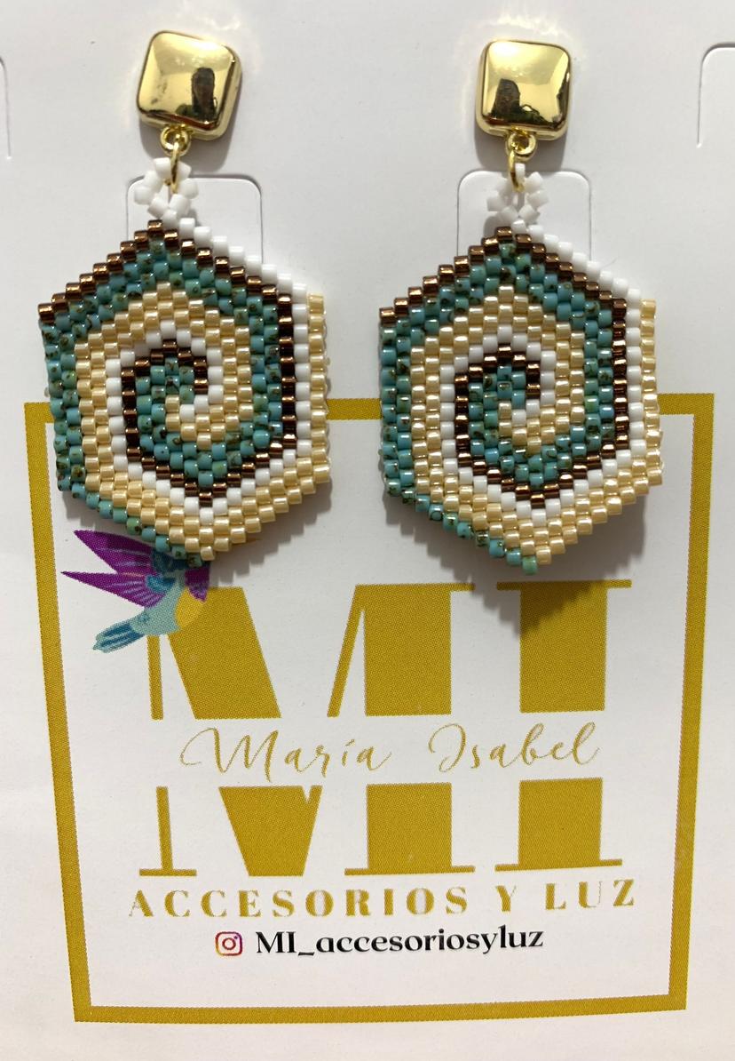 Aretes laberinto azul