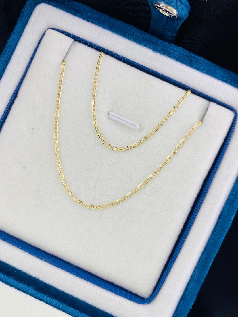 Cadena mini escalera 3 oros Diamantada